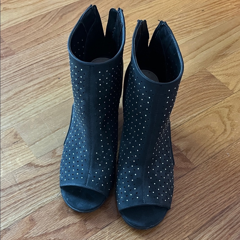 Black Studded Women's Ankle Boots